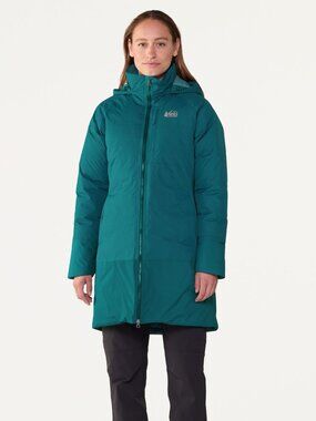 REI Stormhenge 850 Down Hybrid Parka - 2XL Women TEAL